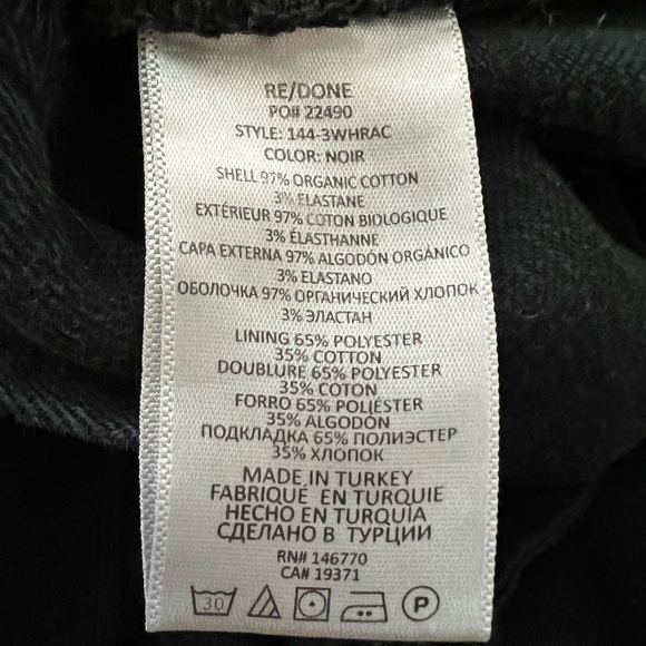 Re/Done High Rise Black Women's Jeans - Picture 9 of 16